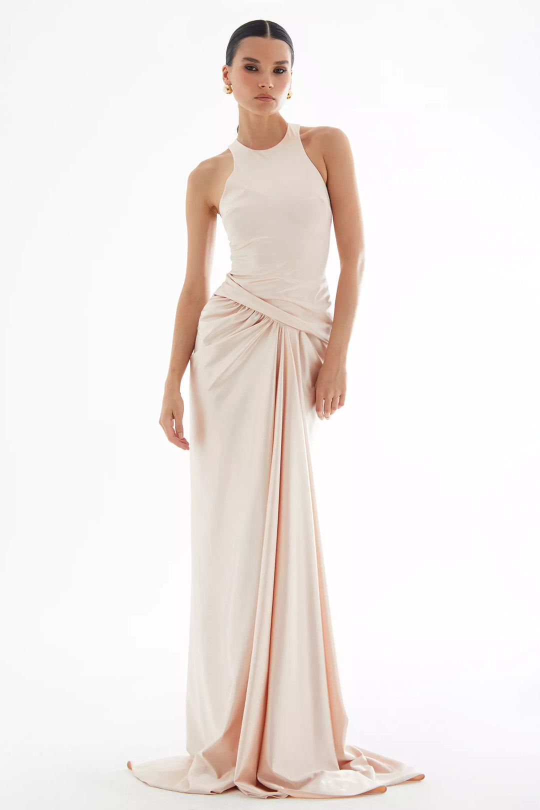 FRV Blush örme saten sleeveless long dress - Pakenham