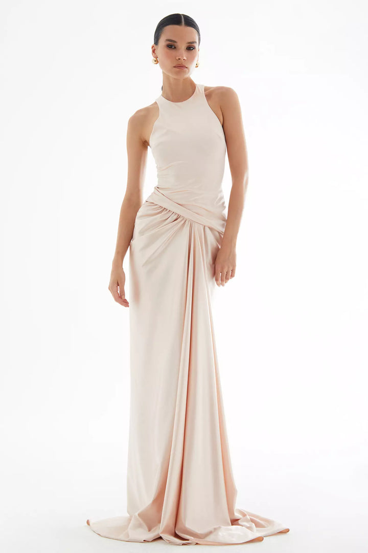 FRV Blush örme saten sleeveless long dress - Pakenham