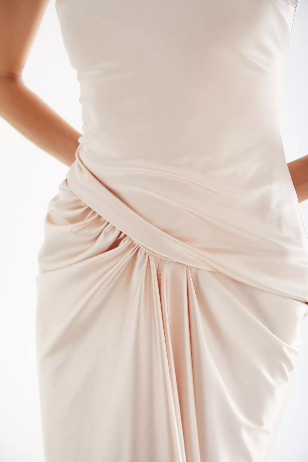 FRV Blush örme saten sleeveless long dress - Pakenham
