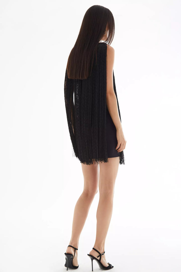 FRV Black crepe sleeveless mini dress - Burien