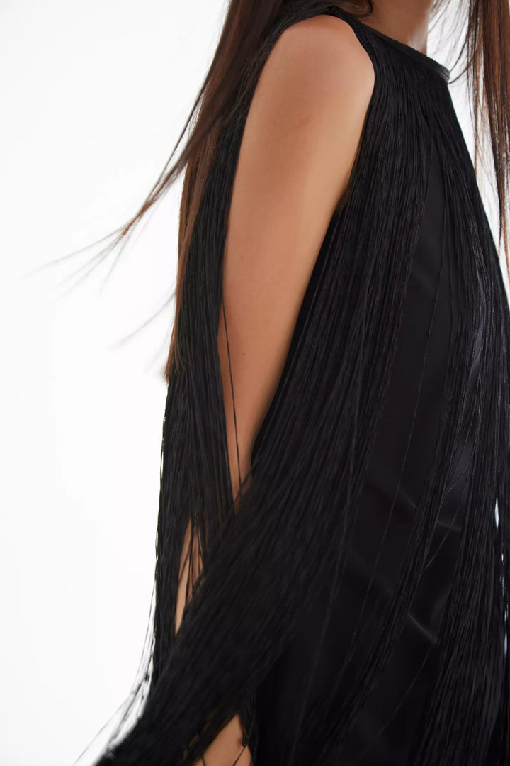 FRV Black crepe sleeveless mini dress - Burien