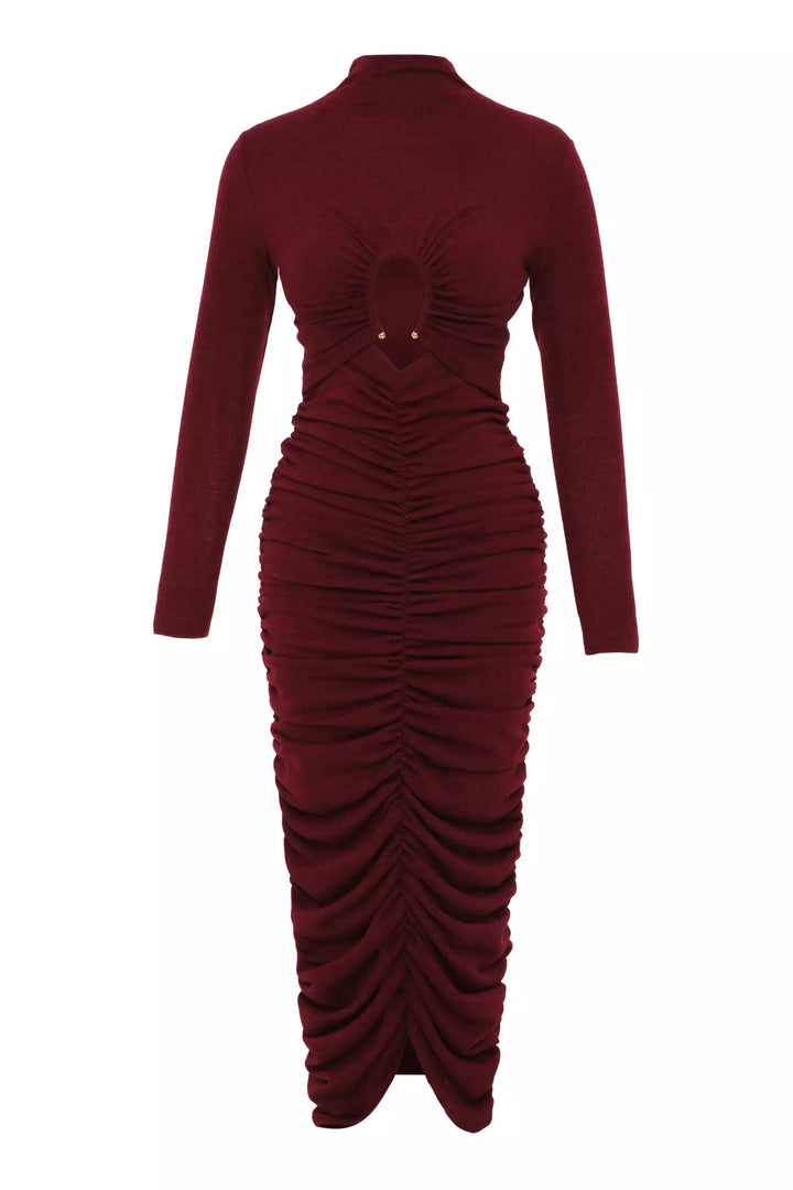 FRV Maroon triko long sleeve maxi dress - Fürth