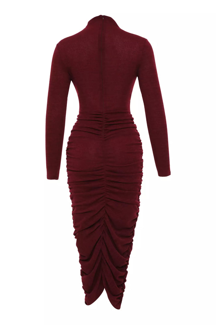 FRV Maroon triko long sleeve maxi dress - Fürth