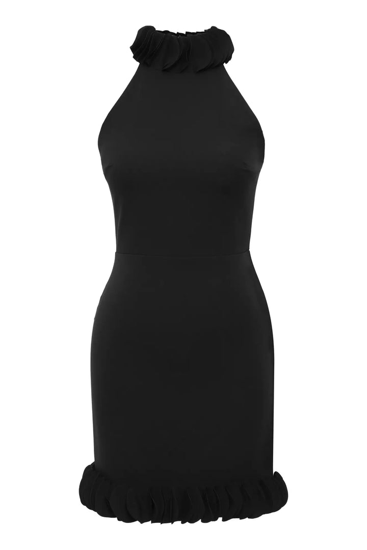 FRV Black crepe sleeveless mini dress - Menifee
