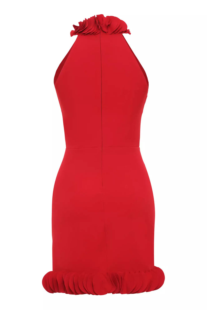 FRV Red crepe sleeveless mini dress - Calimera