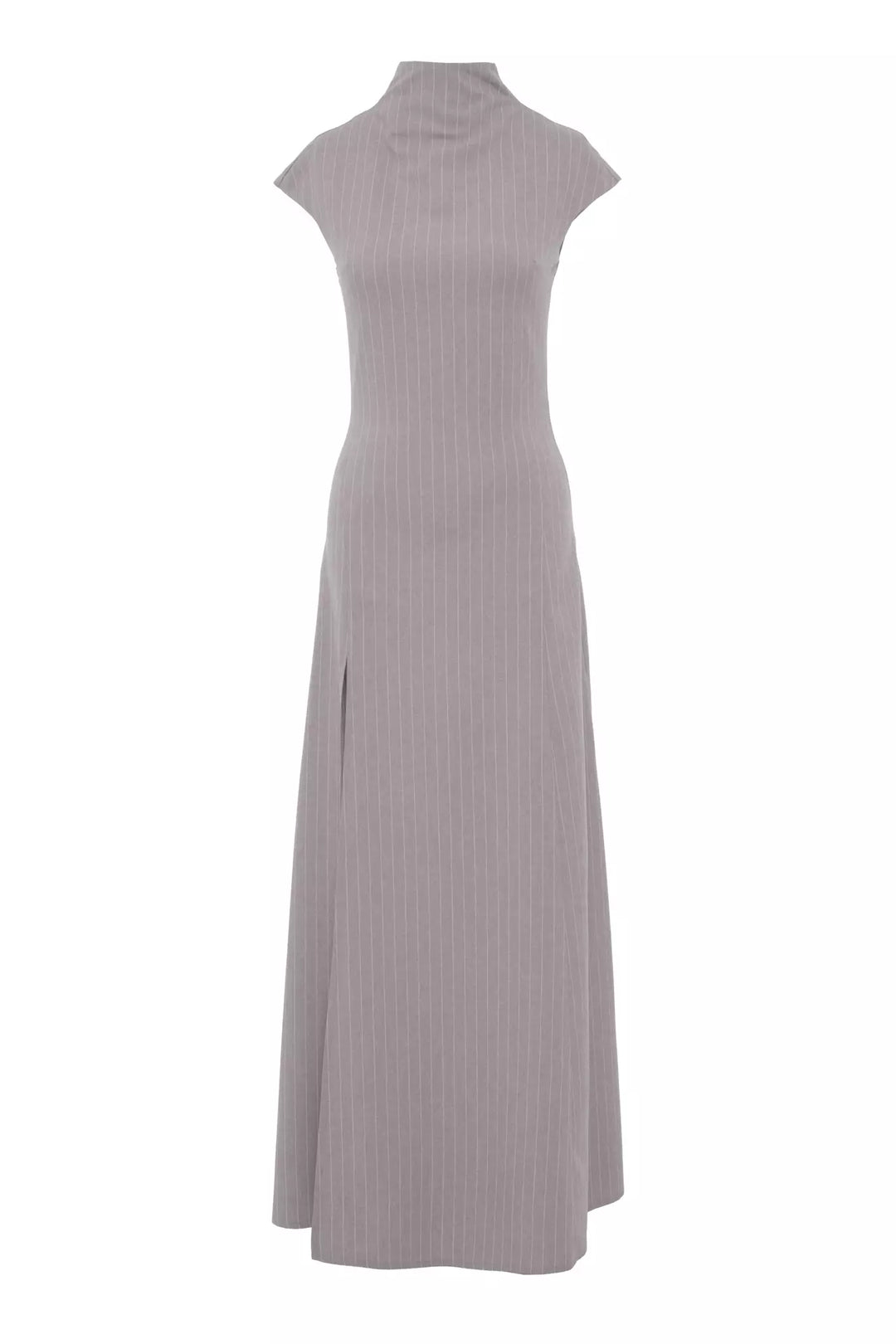 FRV Gray woven short sleeve long dress - Ipswich