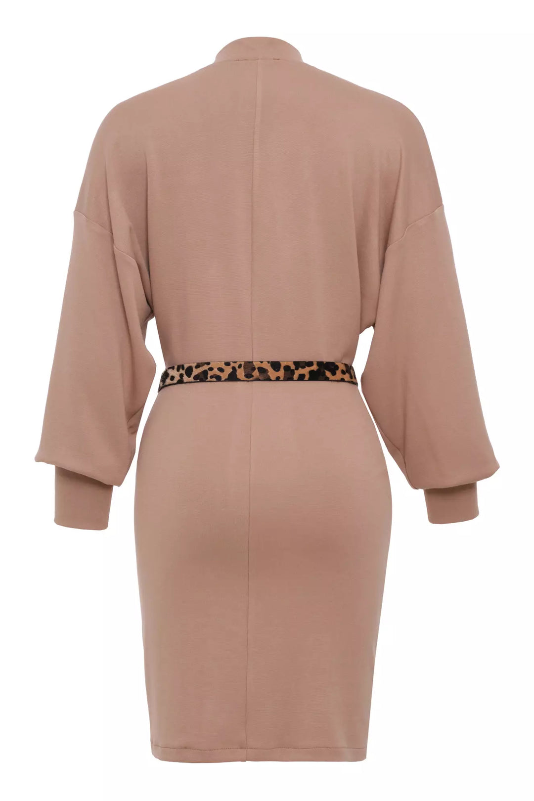 FRV Beige jarse long sleeve mini dress - Franklin