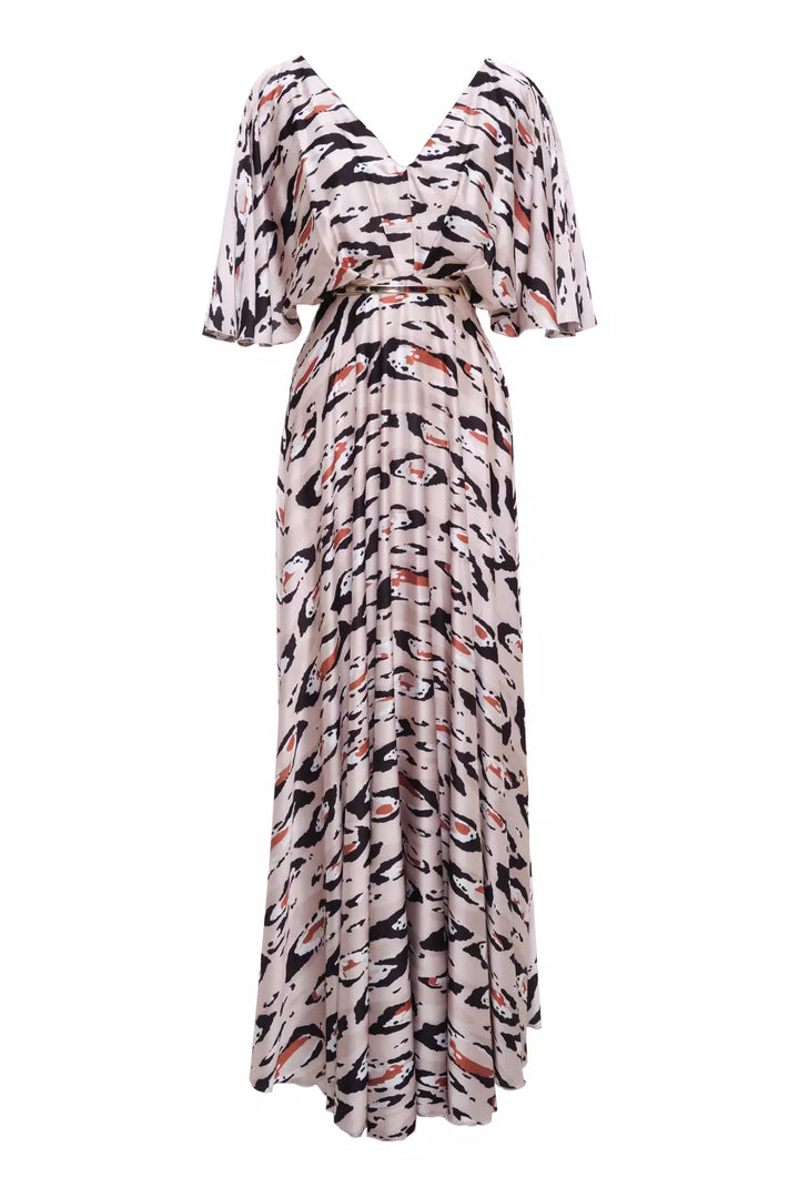 FRV Printed satin capri arm long dress - Toowoomba