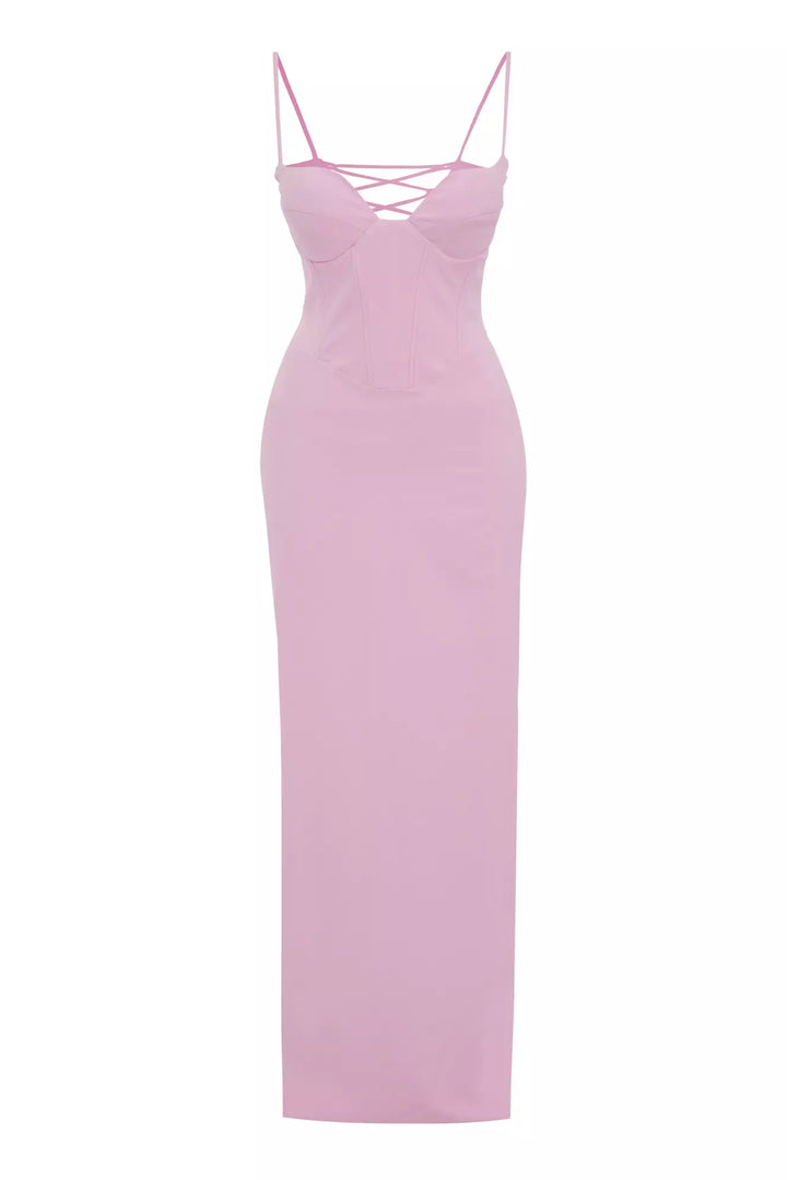 FRV Blush crepe sleeveless long dress - Downey