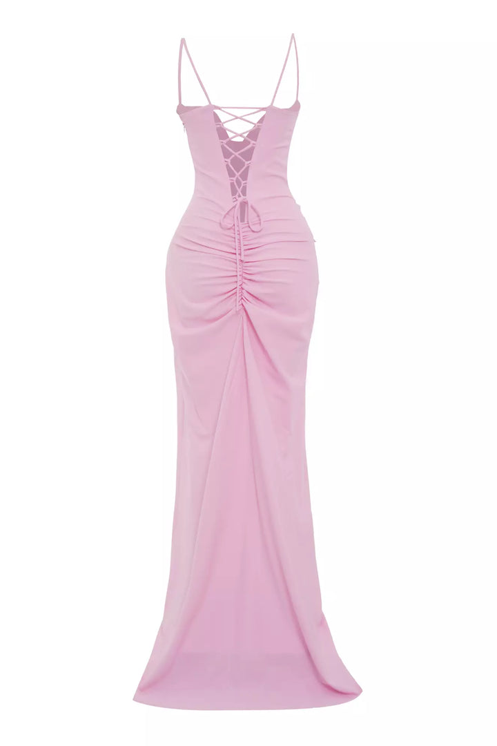 FRV Blush crepe sleeveless long dress - Downey