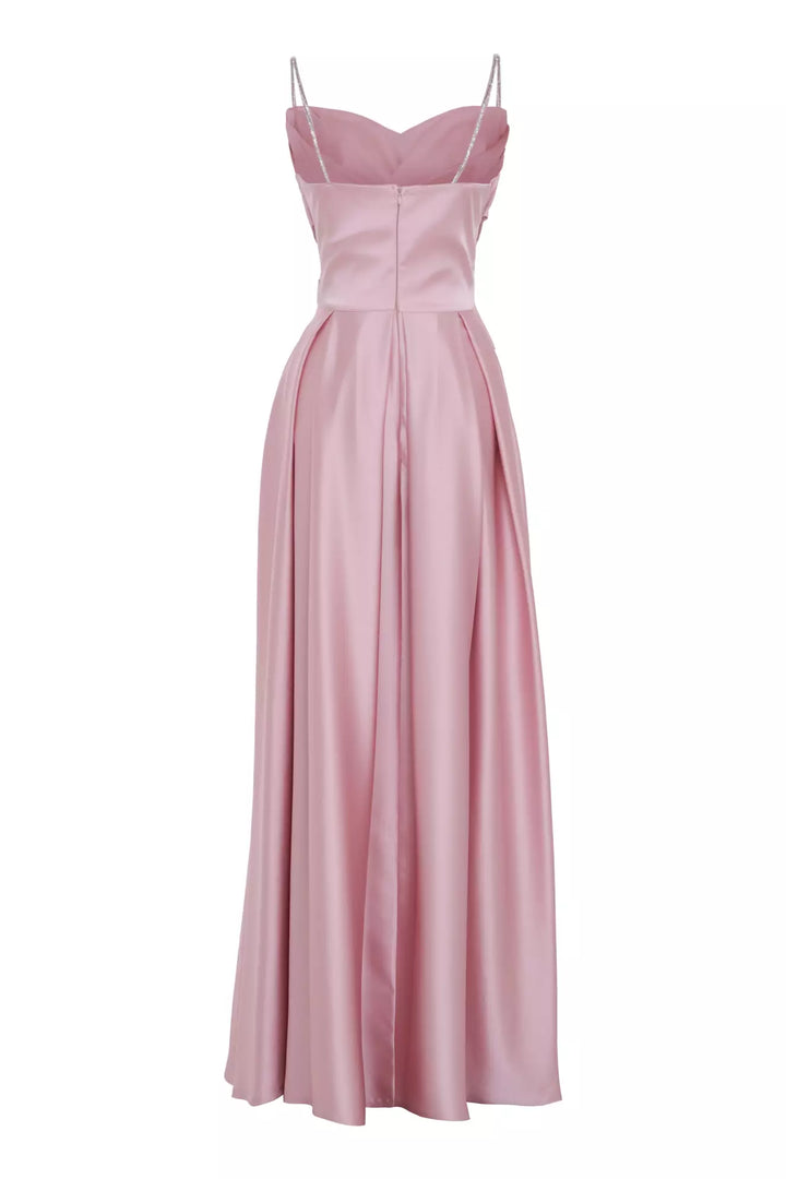 FRV Blush satin sleeveless long dress - Meridian