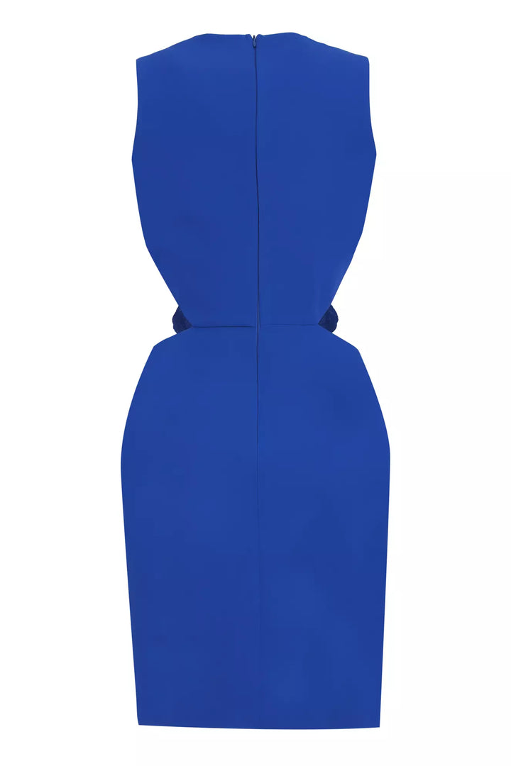 FRV Blue crepe sleeveless mini dress - Lombard