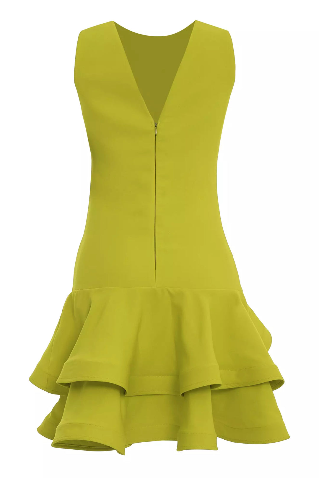 FRV Peanut green crepe sleeveless mini dress - Modica