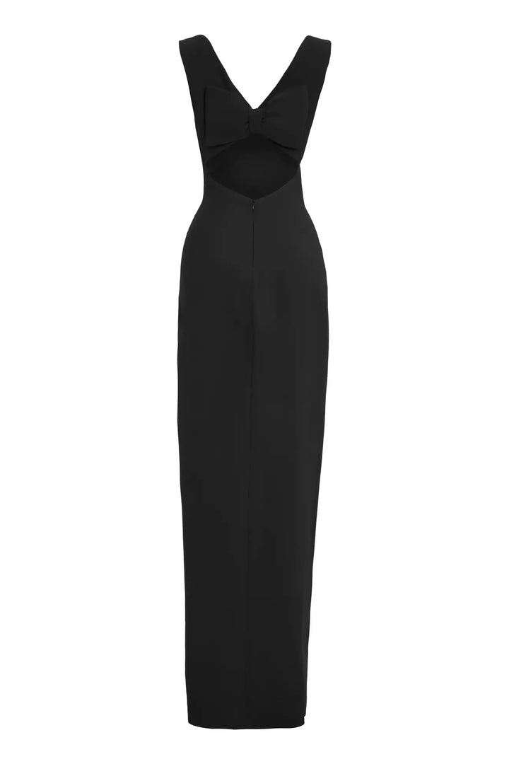 FRV Black crepe sleeveless long dress - Hamburg