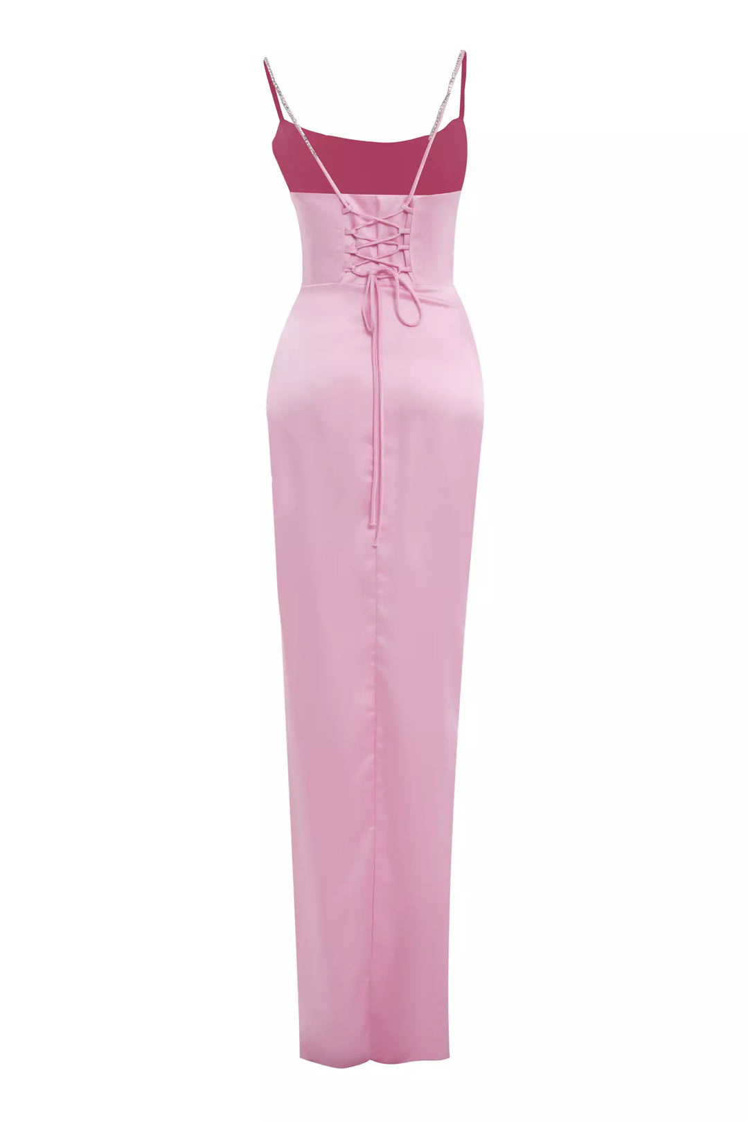 FRV Pink satin sleeveless long dress - Baytown