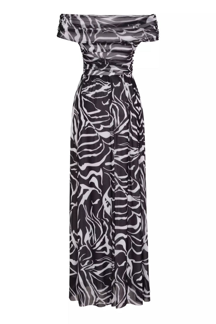 FRV Printed tulle sleeveless long dress - Salt Lake City