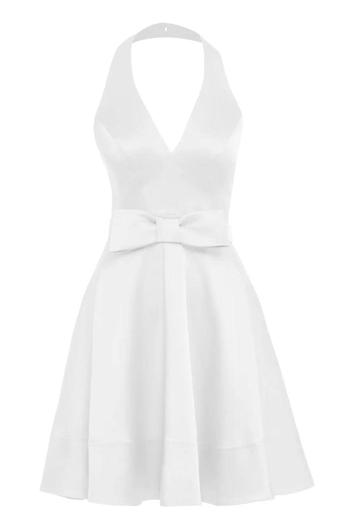 FRV White satin sleeveless mini dress - Southend