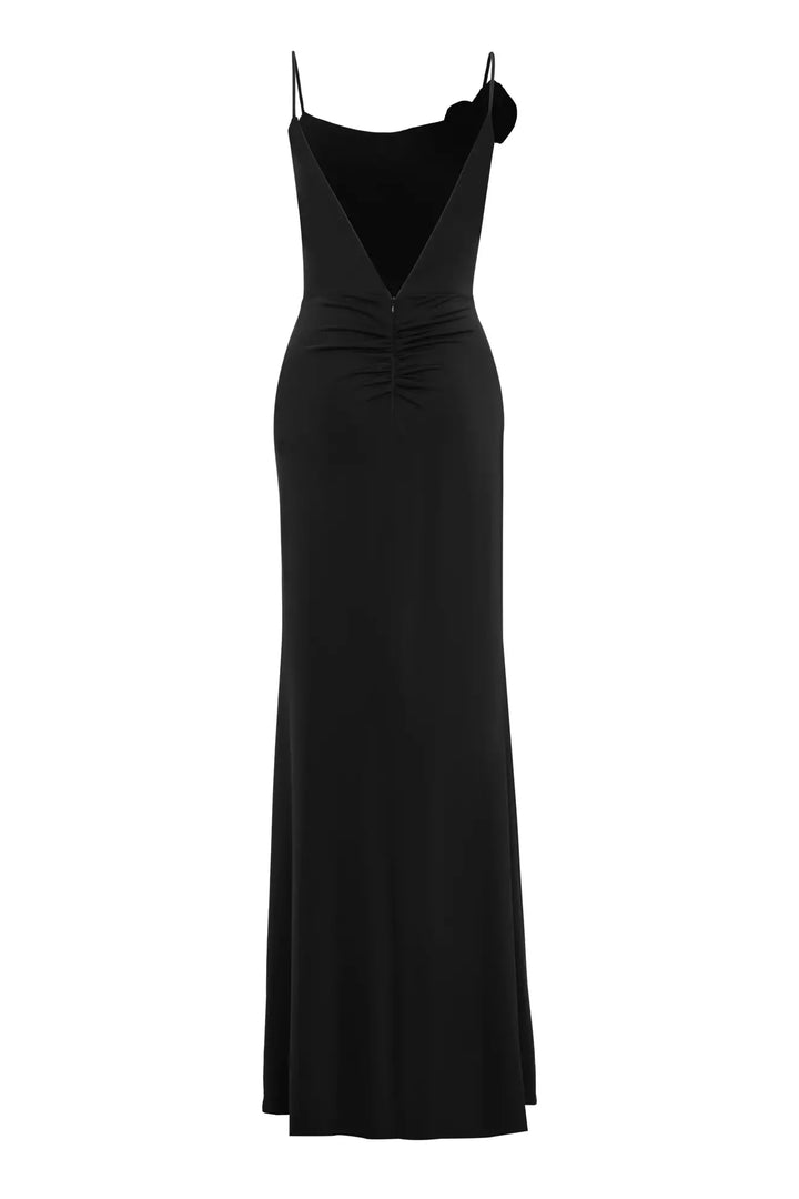 FRV Black knitted sleeveless long dress - Herstal