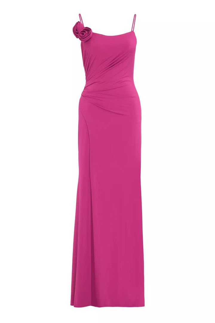 FRV Fuchsia knitted sleeveless long dress - Country Club