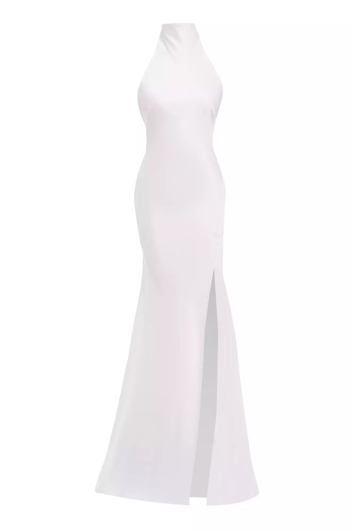 FRV White satin sleeveless long dress - Welwyn Garden City