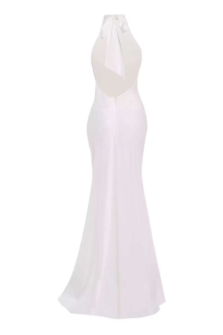 FRV White satin sleeveless long dress - Welwyn Garden City