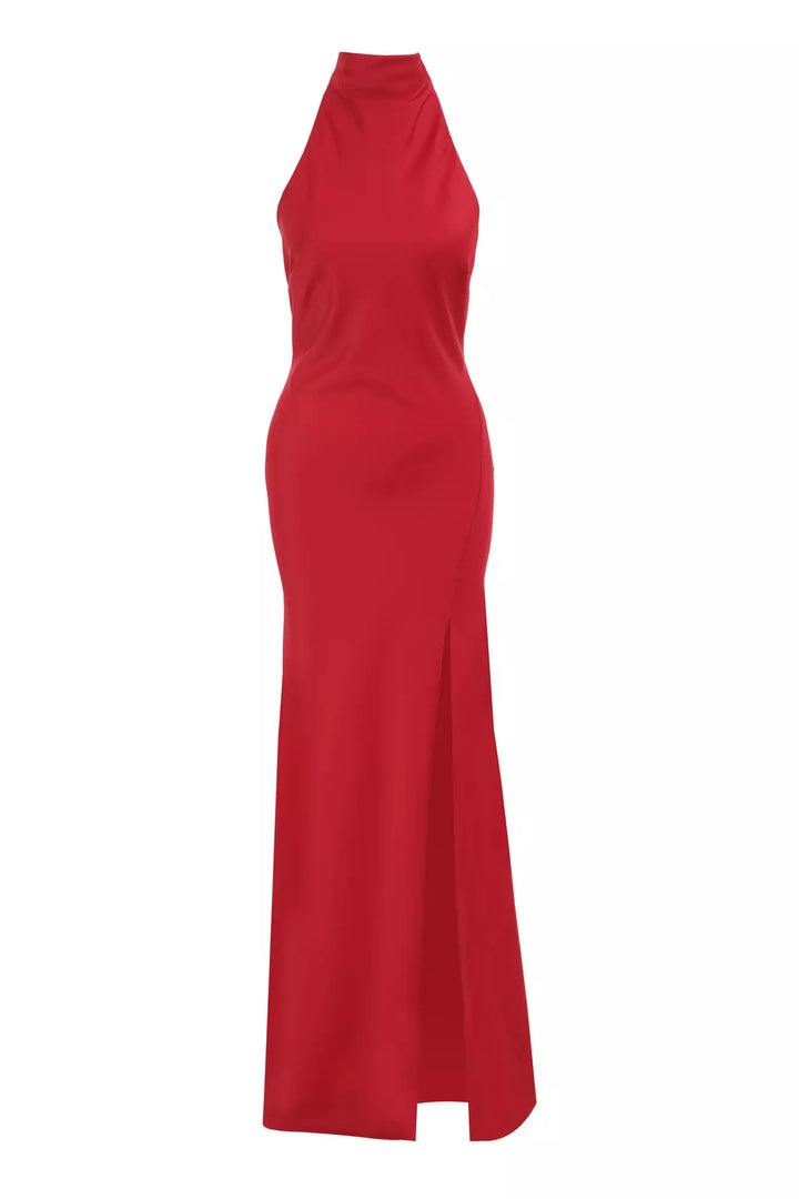 FRV Red satin sleeveless long dress - Charlottesville
