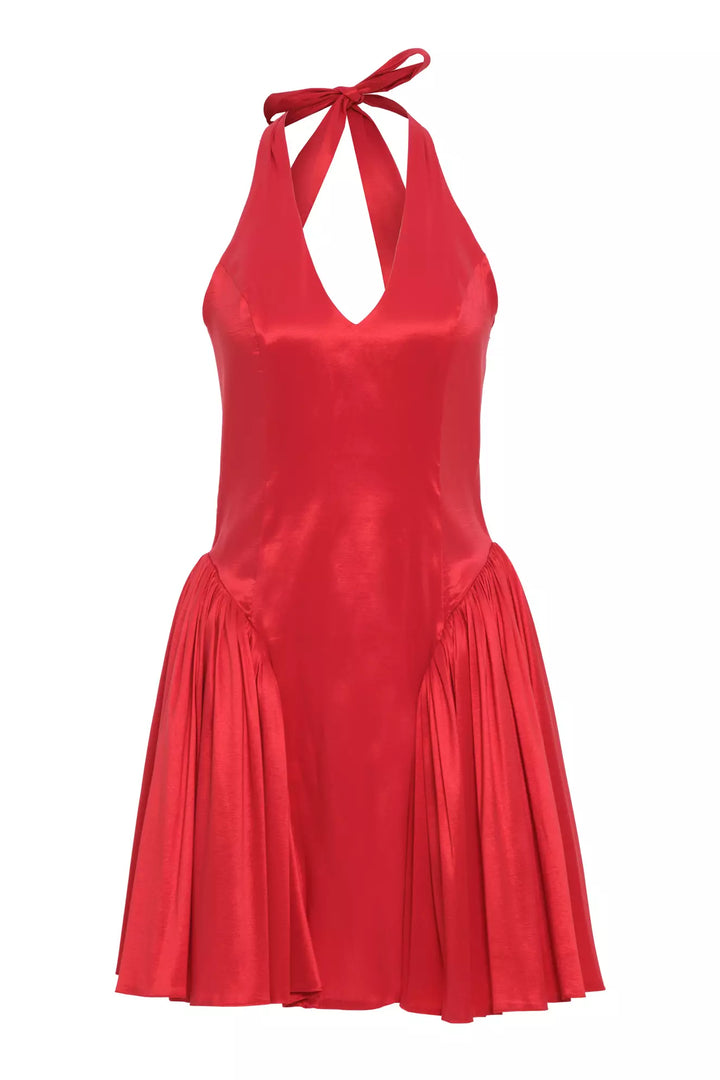 FRV Red tafta sleeveless mini dress - Dessau-Rosslau