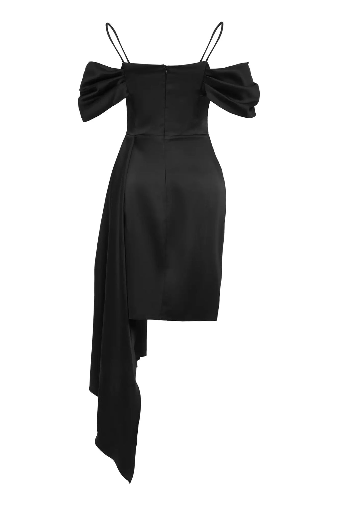 FRV Black satin sleeveless mini dress - Voluntari