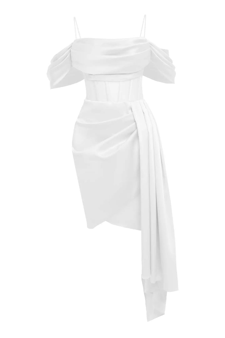 FRV White satin sleeveless mini dress - Salisbury