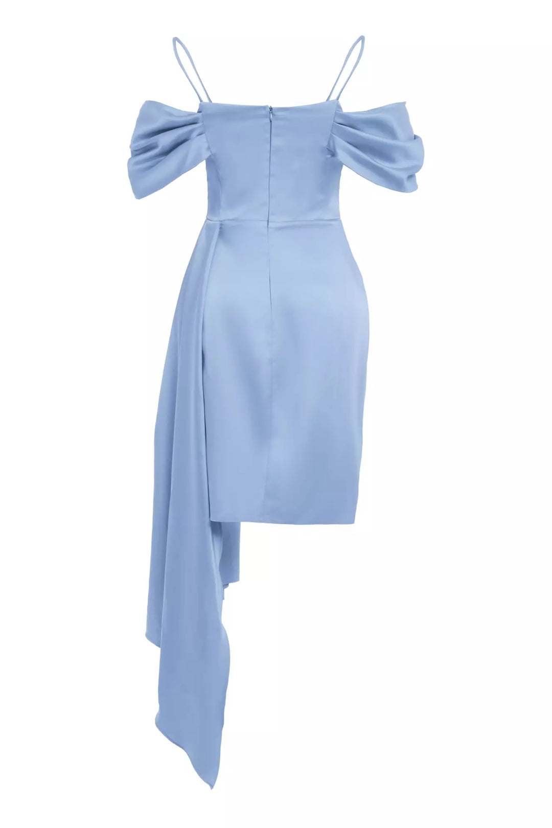 FRV Blue satin sleeveless mini dress - Courbevoic