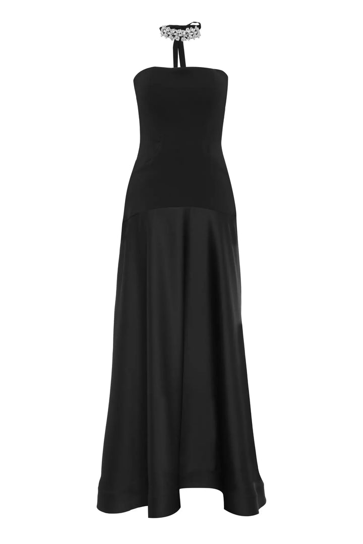FRV Black crepe sleeveless long dress - Little Rock
