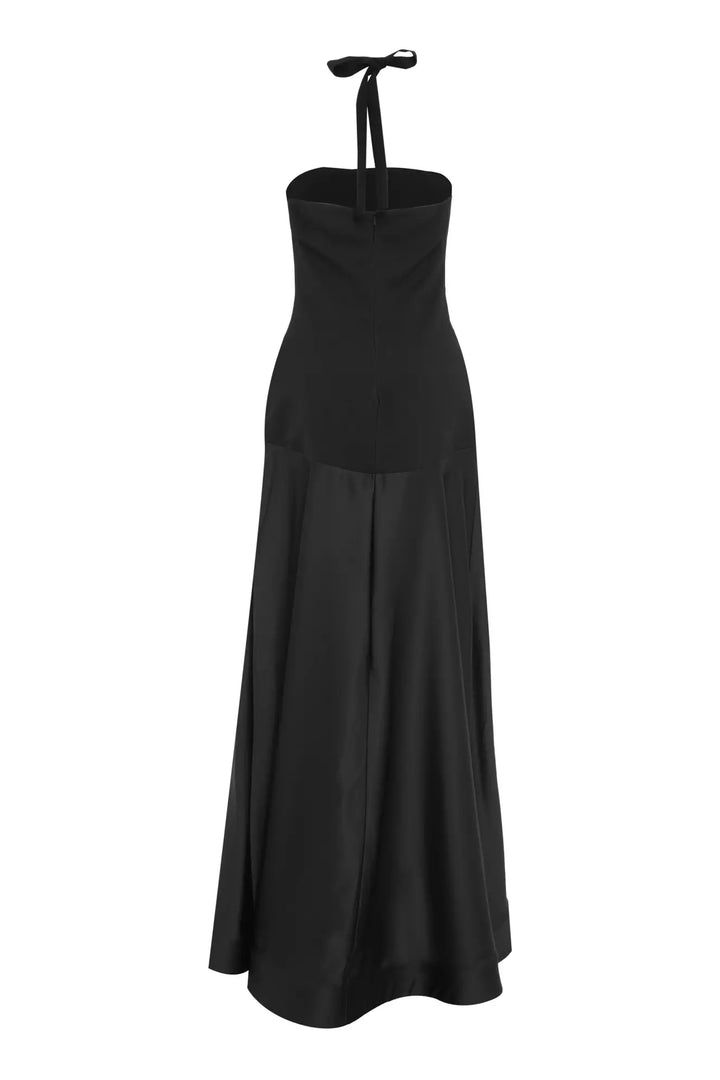 FRV Black crepe sleeveless long dress - Little Rock