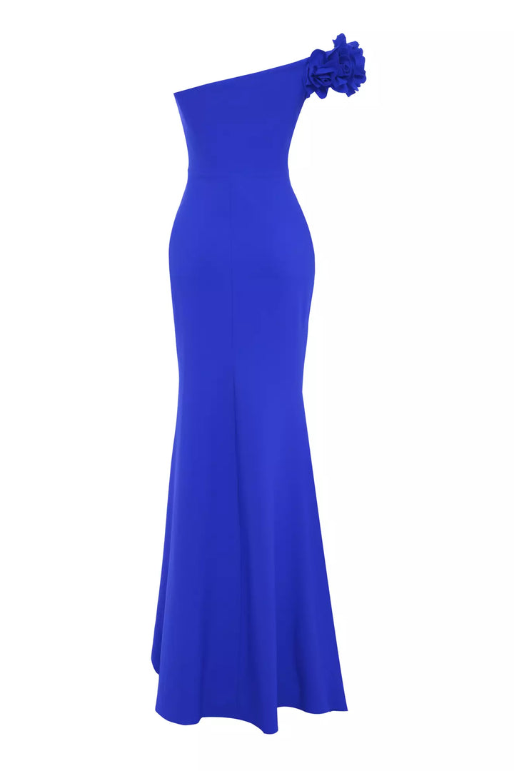 FRV Blue crepe single sleeve long dress - Copperas Cove