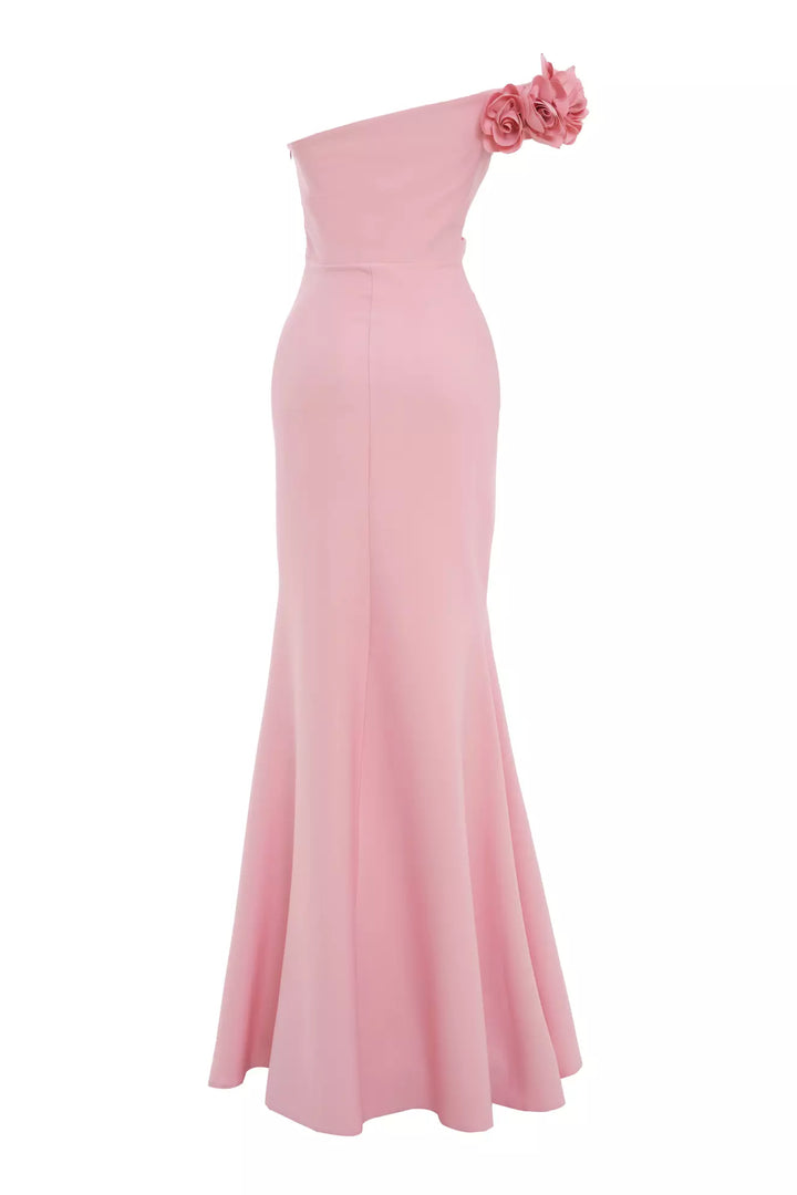 FRV Blush crepe single sleeve long dress - Stafford