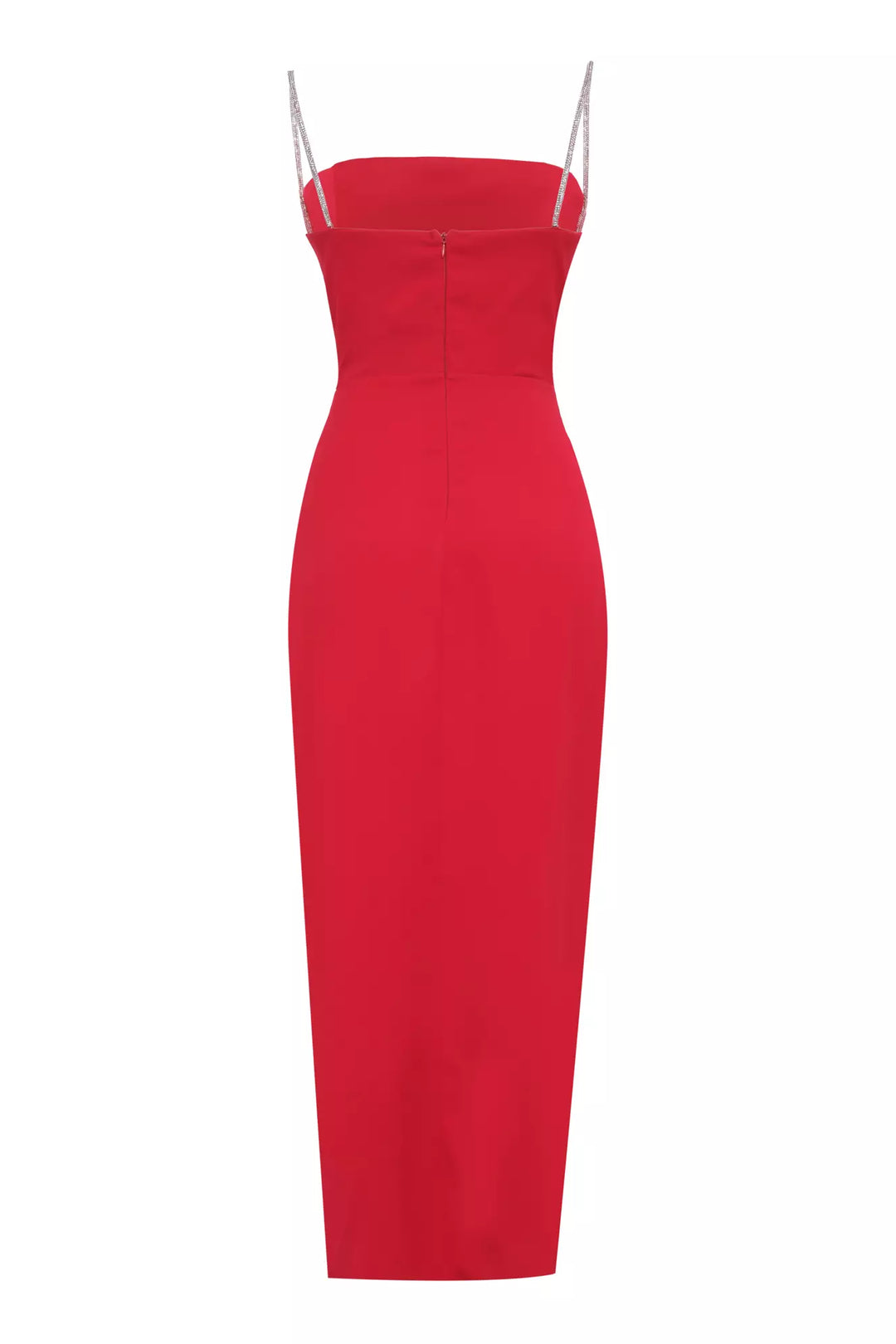 FRV Red crepe sleeveless midi dress - Homburg