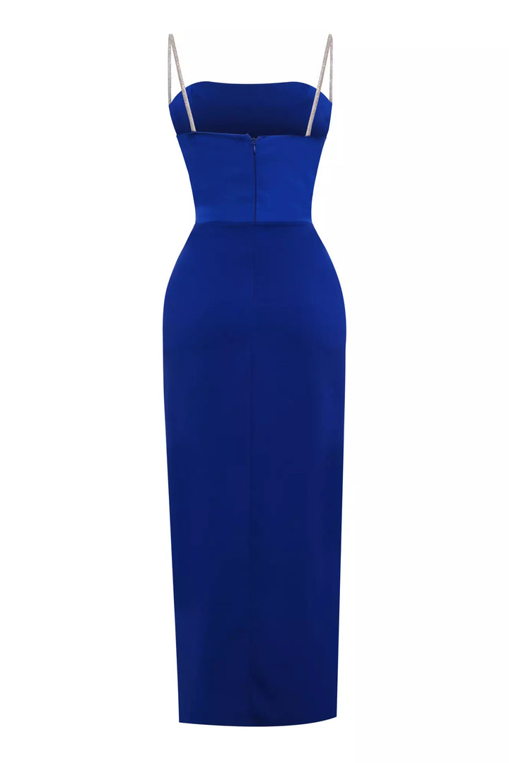 FRV Blue crepe sleeveless midi dress - Reston