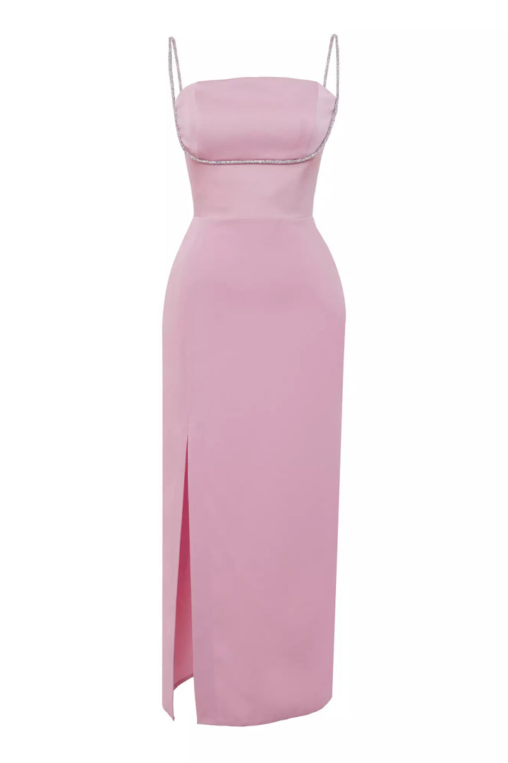 FRV Blush crepe sleeveless midi dress - Zacatelco