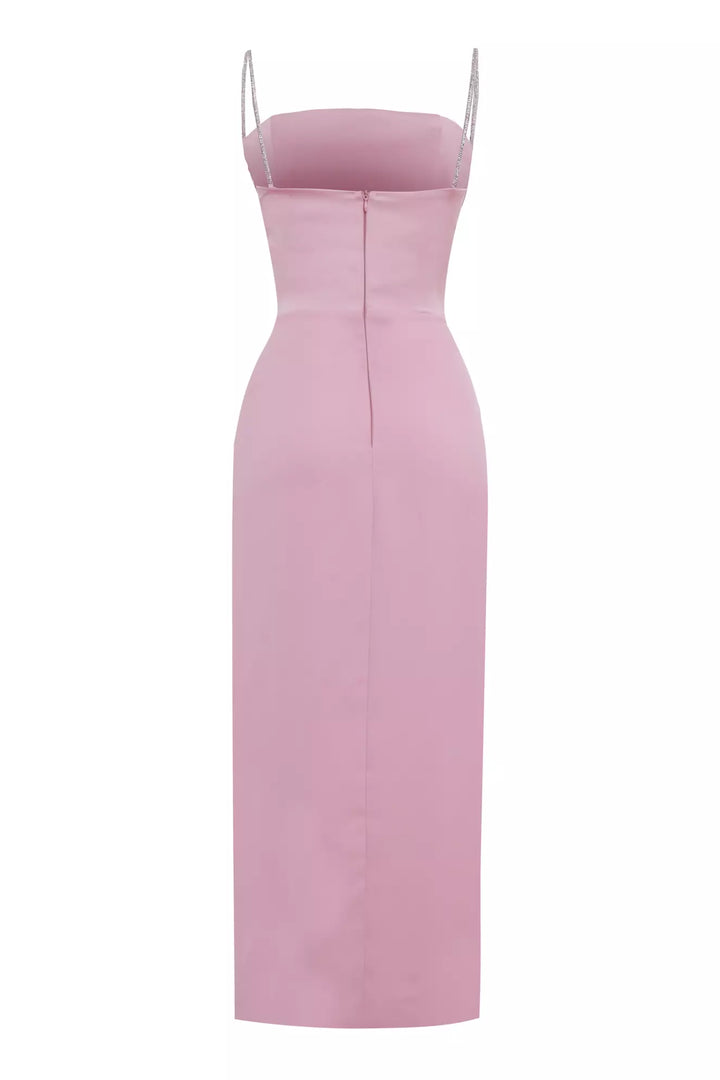 FRV Blush crepe sleeveless midi dress - Zacatelco