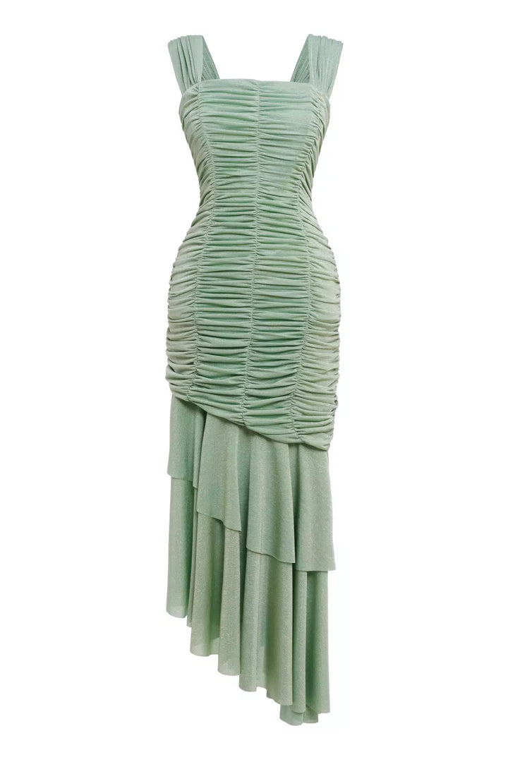 FRV Mint green knitted sleeveless midi dress - Mobile