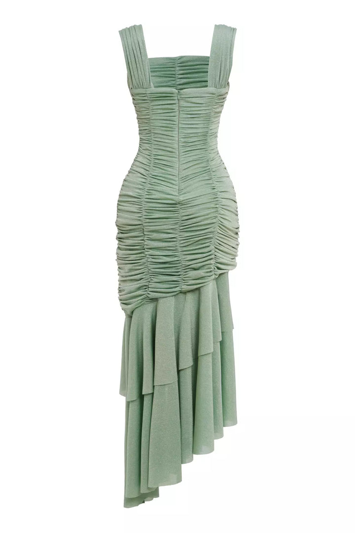 FRV Mint green knitted sleeveless midi dress - Mobile