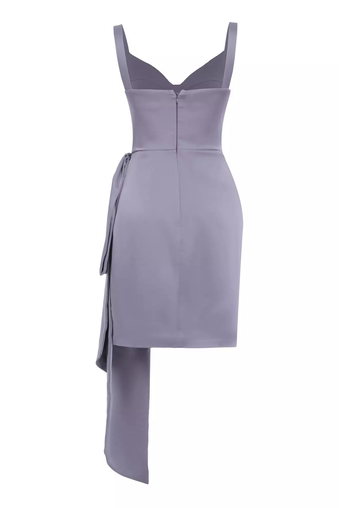 FRV Gray satin sleeveless mini dress - Heroica Caborca