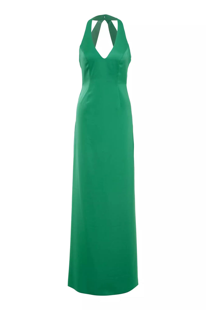 FRV Green satin sleeveless long dress - Torre Annunziata