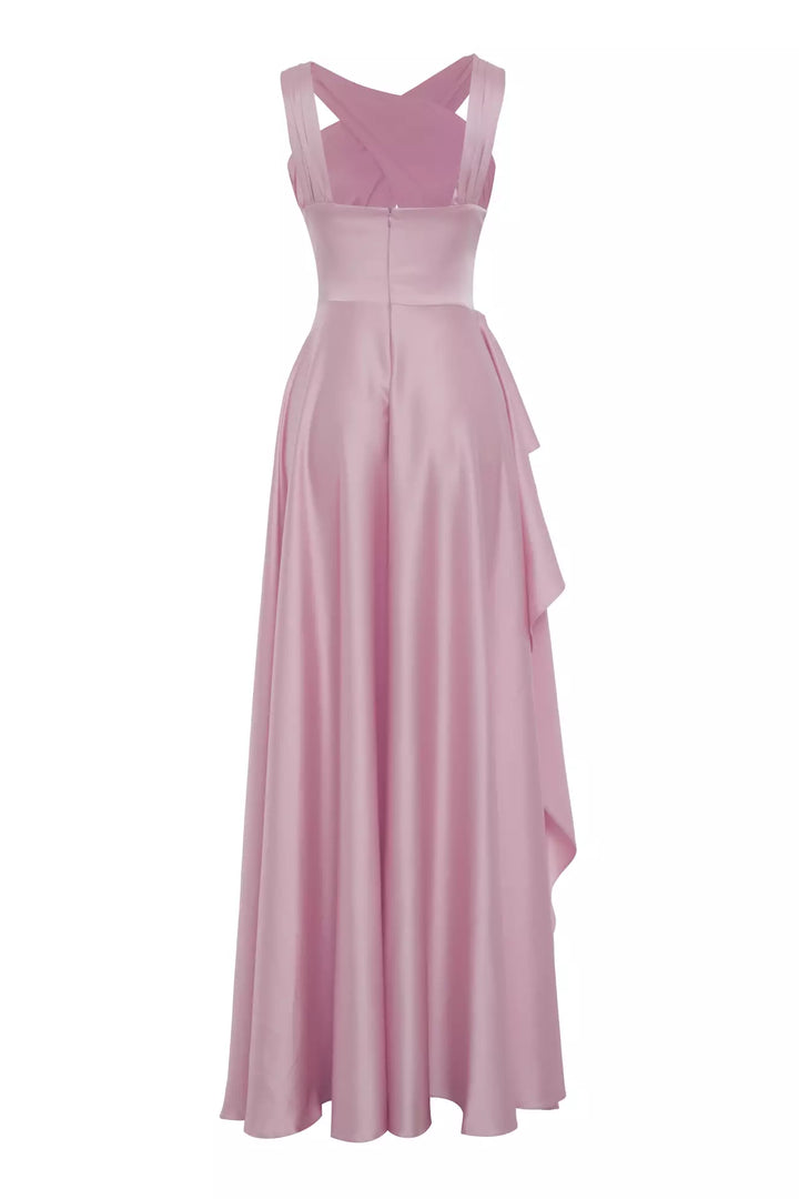 FRV Blush satin sleeveless long dress - Rock Island