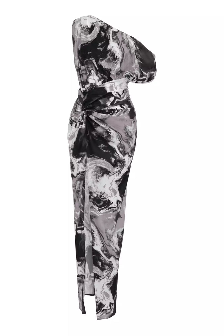 FRV Printed satin sleeveless maxi dress - Poughkeepsie