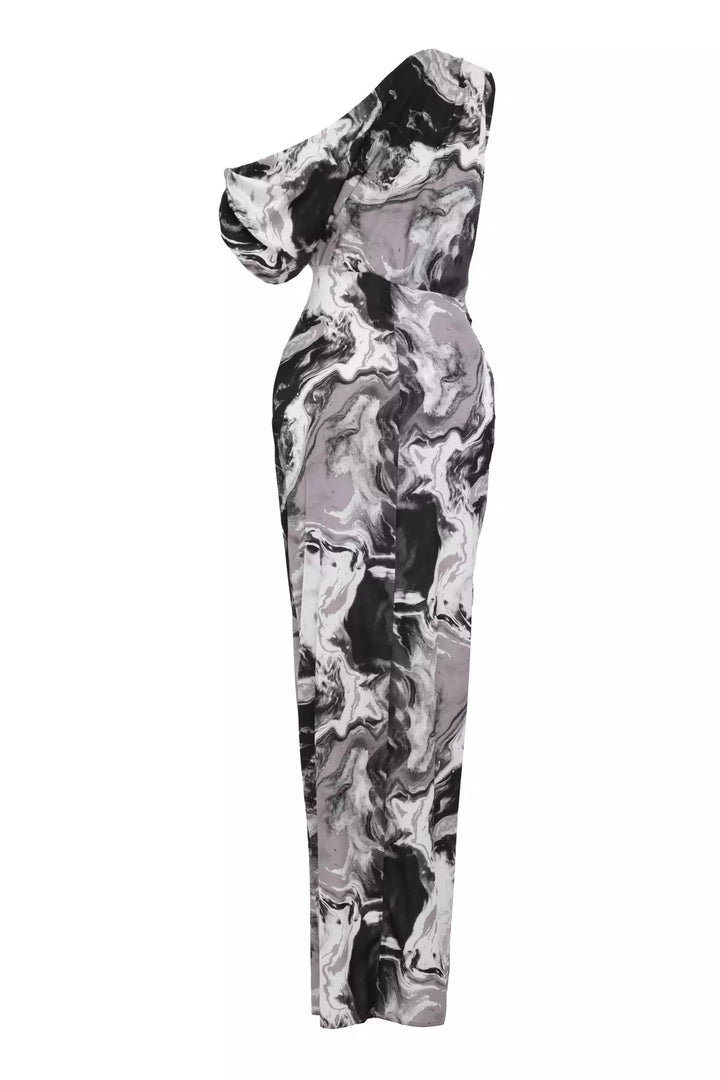 FRV Printed satin sleeveless maxi dress - Poughkeepsie