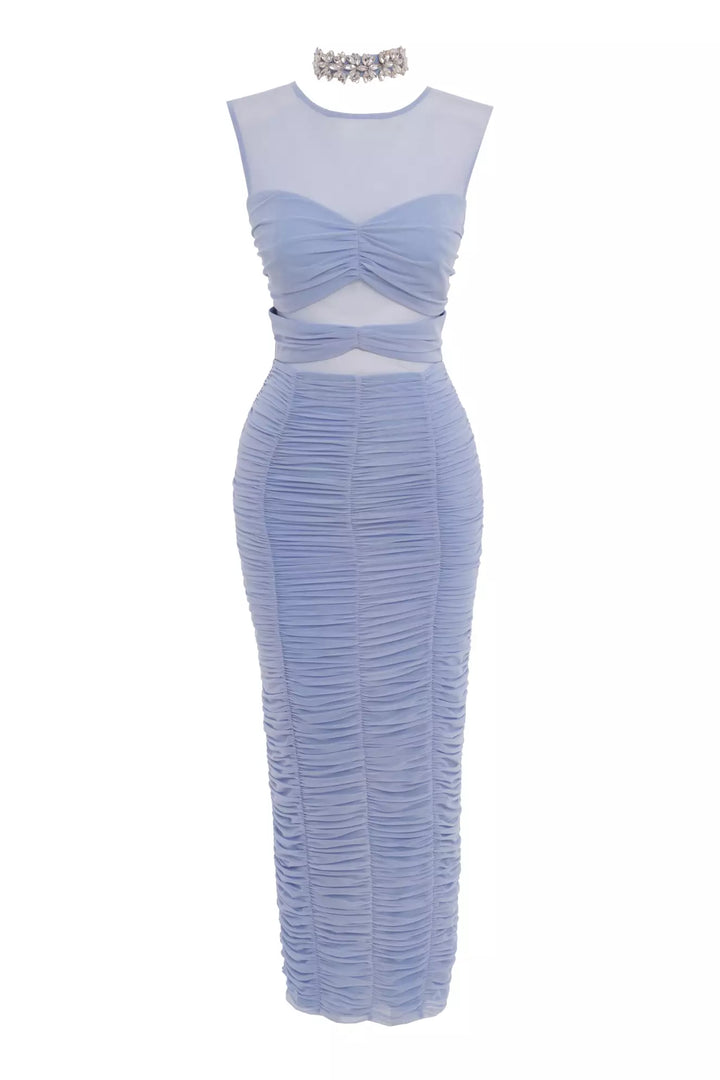 FRV Blue tulle sleeveless midi dress - Ibbenbüren