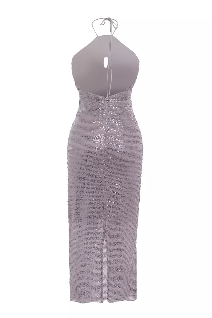 FRV Silver stamp sequins sleeveless midi dress - Sunderland
