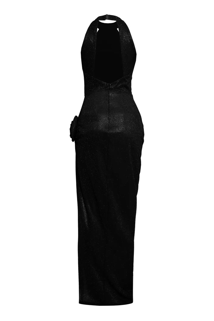 FRV Black glare sleeveless long dress - Harrogate