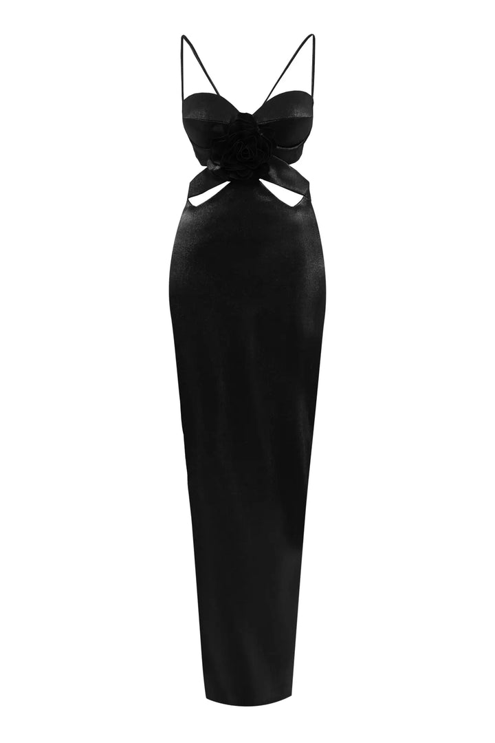 FRV Black prilti sleeveless long dress - Kaunas