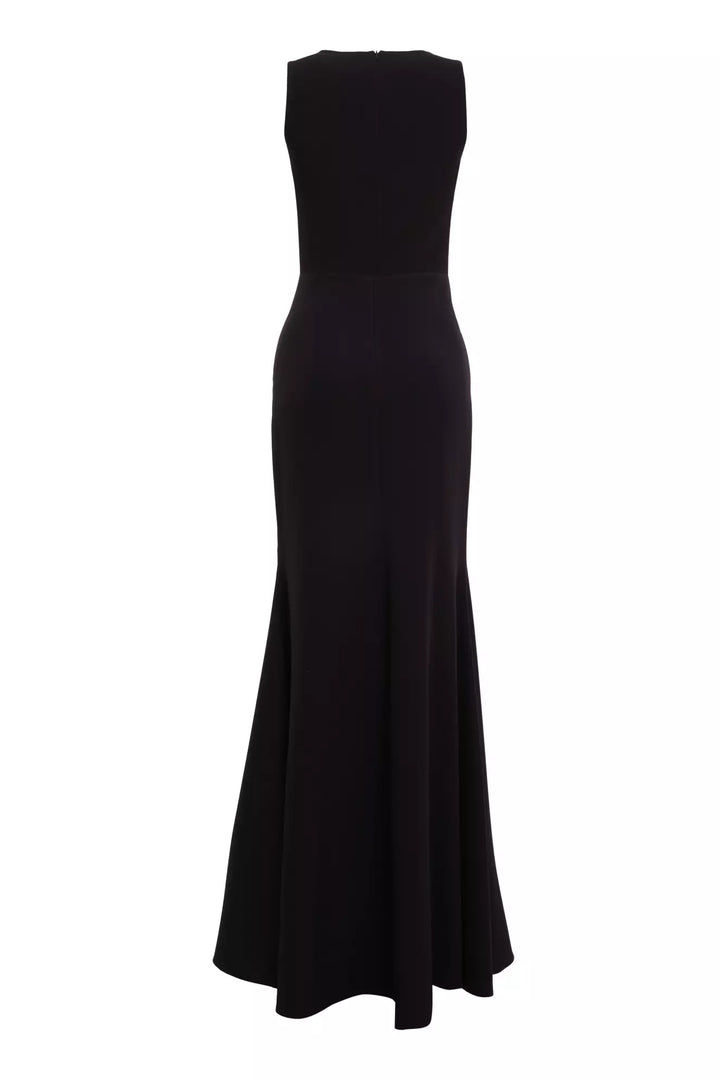 FRV Black crepe sleeveless long dress - Villepinte